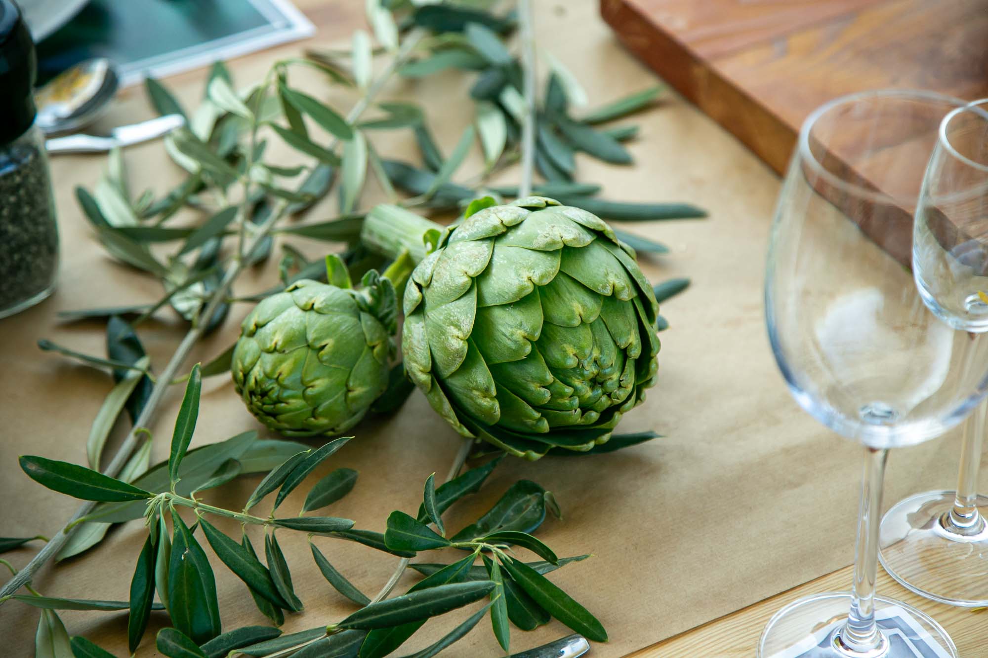 Karusa Accommodation Vogelsang Boerdery Artichokes olive oil